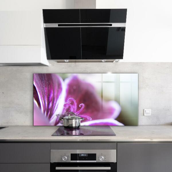 Panel nad blat kuchenny Różowy Kwiat Detale Natura