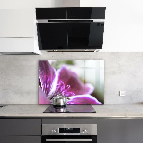 Panel nad blat kuchenny Różowy Kwiat Detale Natura