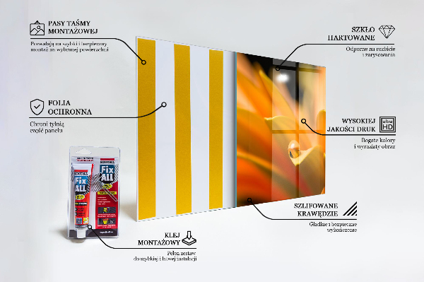 Panel nad blat kuchenny Kwiat Gerber