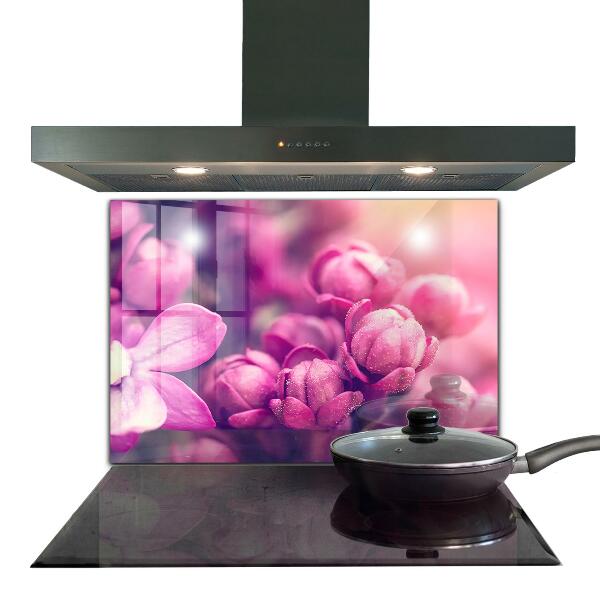 Panel nad blat kuchenny Różowe Lilie Naturalne Piękno