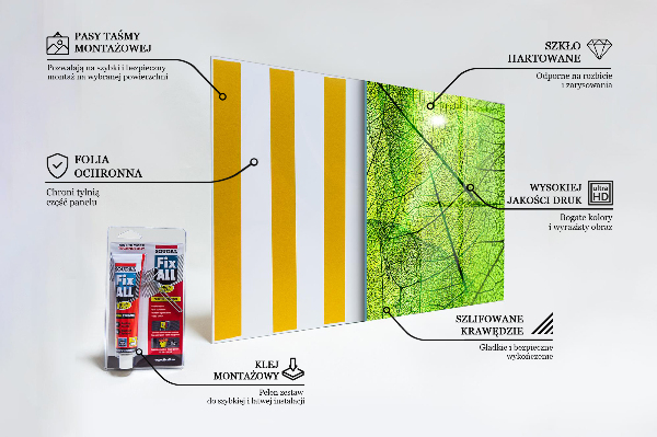 Panel nad blat kuchenny Tekstura Zielonego Liścia