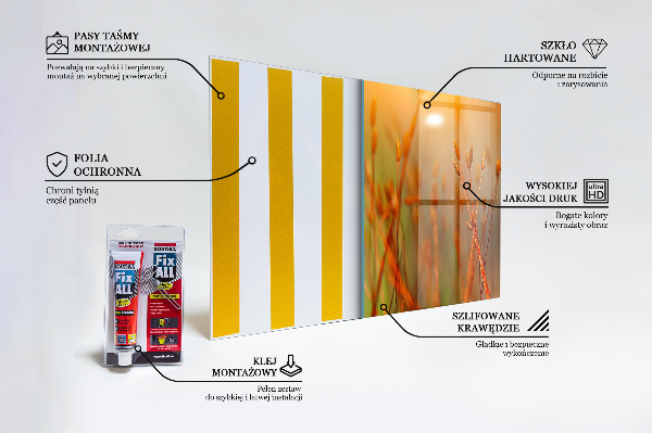 Panel nad blat kuchenny Pole Zboża o Zachodzie Słońca