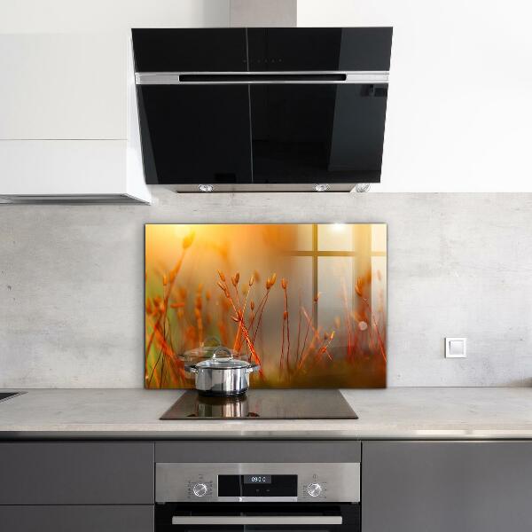 Panel nad blat kuchenny Pole Zboża o Zachodzie Słońca