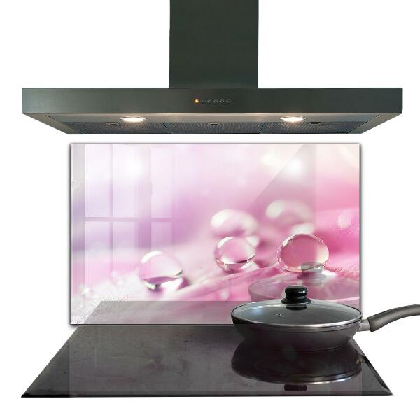 Panel nad blat kuchenny Krople Rosy na Różowym Kwiacie