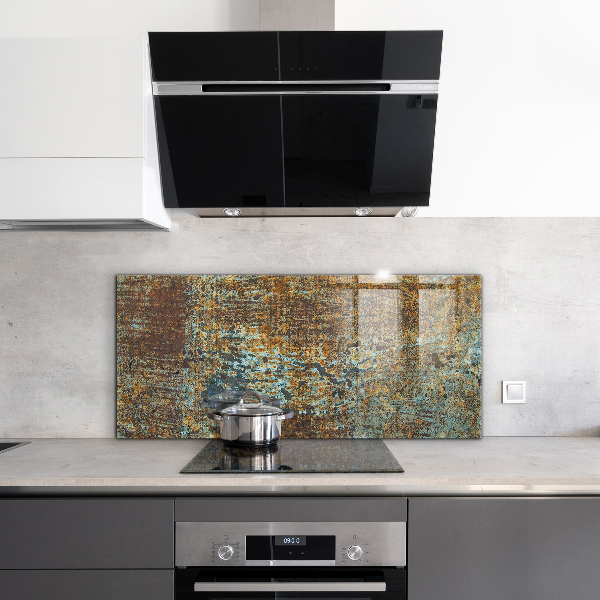 Panel szklany do kuchni Tekstura Starego Metalu