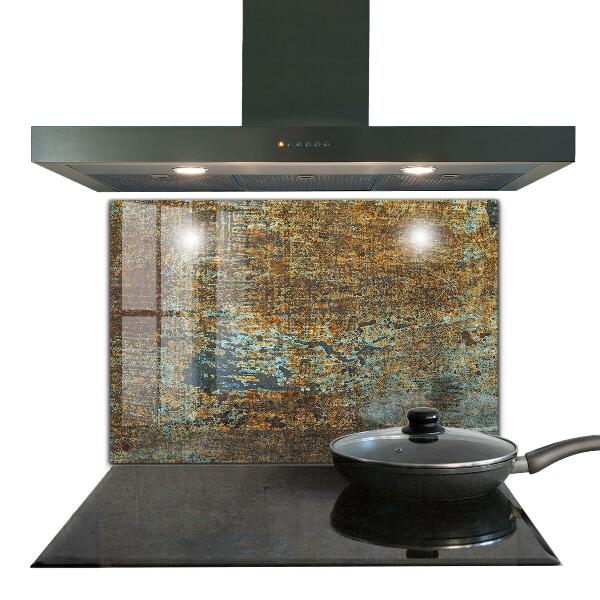 Panel szklany do kuchni Tekstura Starego Metalu