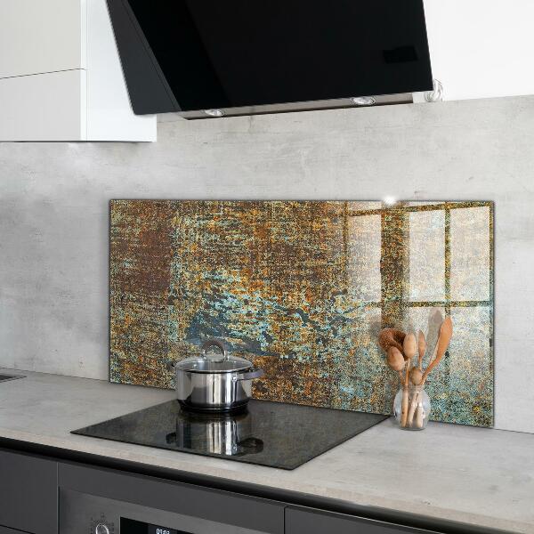 Panel szklany do kuchni Tekstura Starego Metalu