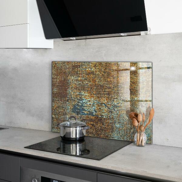 Panel szklany do kuchni Tekstura Starego Metalu