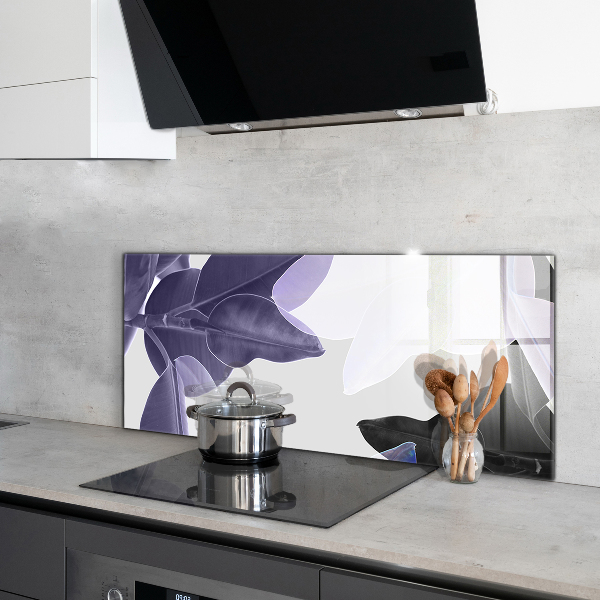 Panel szklany do kuchni Egzotyczne Liście Ilustracja