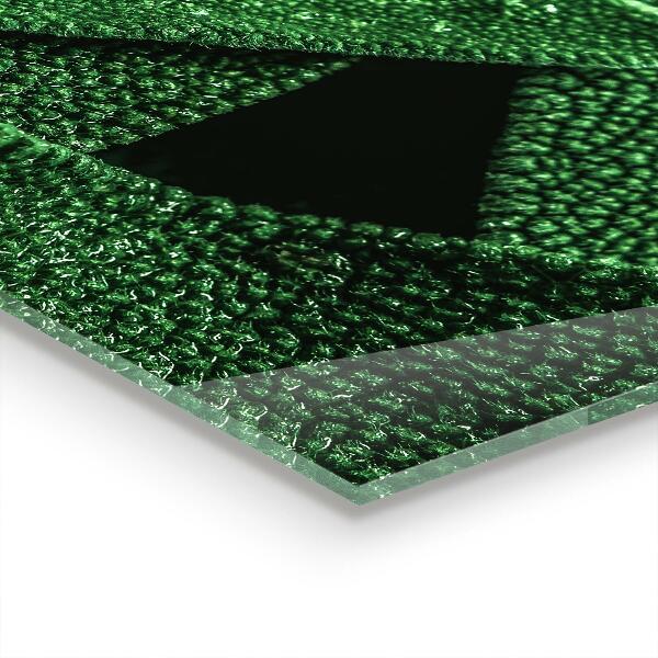 Panel szklany do kuchni Zielone Liście po Deszczu