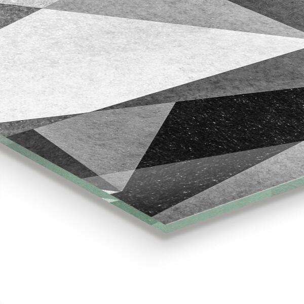Panel szklany do kuchni Szara Geometryczna Abstrakcja