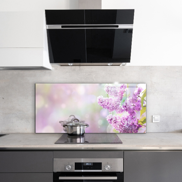 Szkło na ścianę do kuchni Kwitnący Bez Lato w Ogrodzie