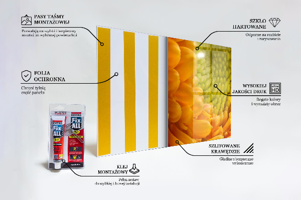 Szkło na ścianę do kuchni Gerbera Kwiat Pomarańczowy