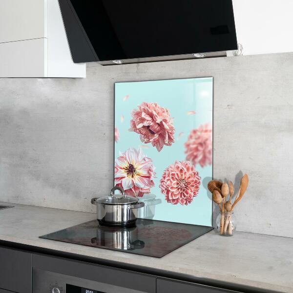 Lacobel do kuchni Kompozycja Kwiaty w Locie