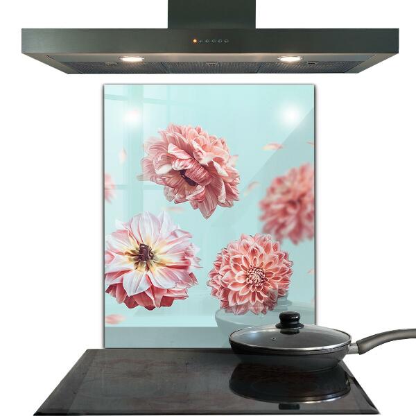 Lacobel do kuchni Kompozycja Kwiaty w Locie