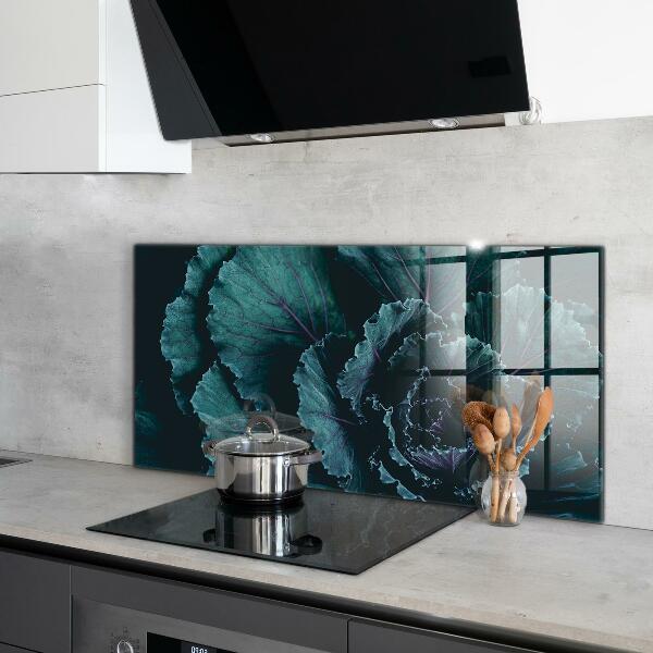 Lacobel do kuchni Liście Kapusty Ciemno-zielone