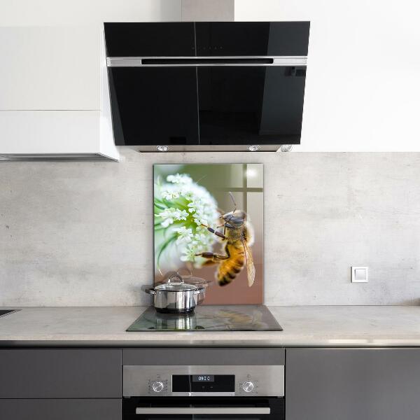 Panel szklany do kuchni Pszczoła Zbierająca Pyłek
