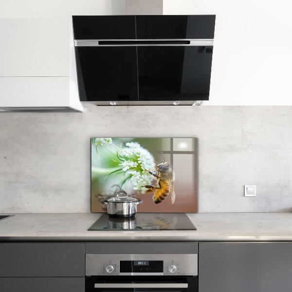 Panel szklany do kuchni Pszczoła Zbierająca Pyłek