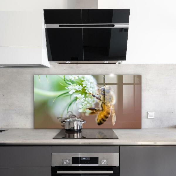 Panel szklany do kuchni Pszczoła Zbierająca Pyłek