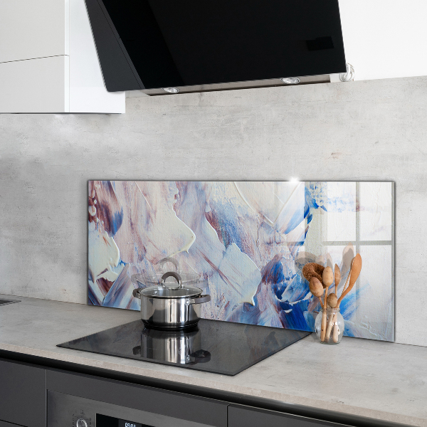 Panel szklany do kuchni Tekstura Farby Abstrakcja