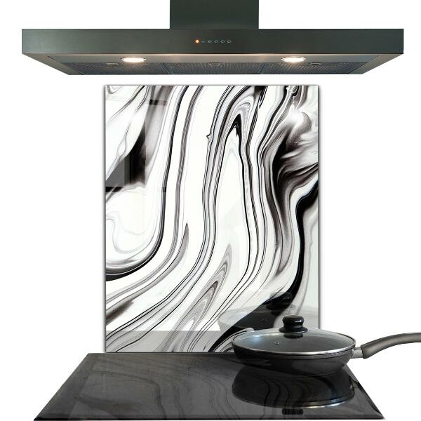 Panel szklany do kuchni Akwarela Czarno-białe