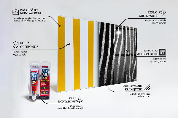 Panel szklany do kuchni Skóra Zebry Afrykański Zew