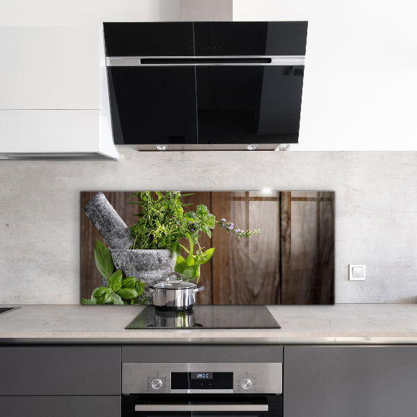 Panel kuchenny szklany Kamienny Moździerz Przyprawy