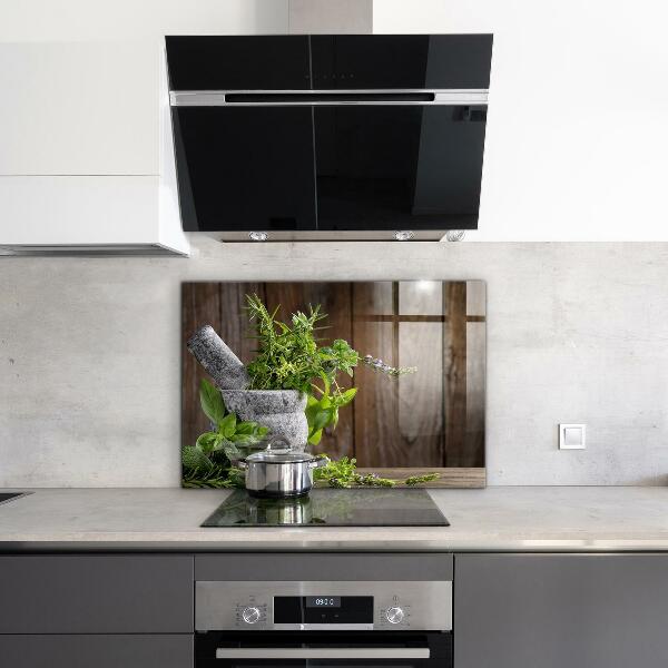 Panel kuchenny szklany Kamienny Moździerz Przyprawy