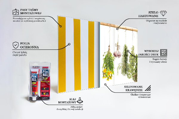 Lacobel do kuchni Suszone Zioła Ziołolecznictwo