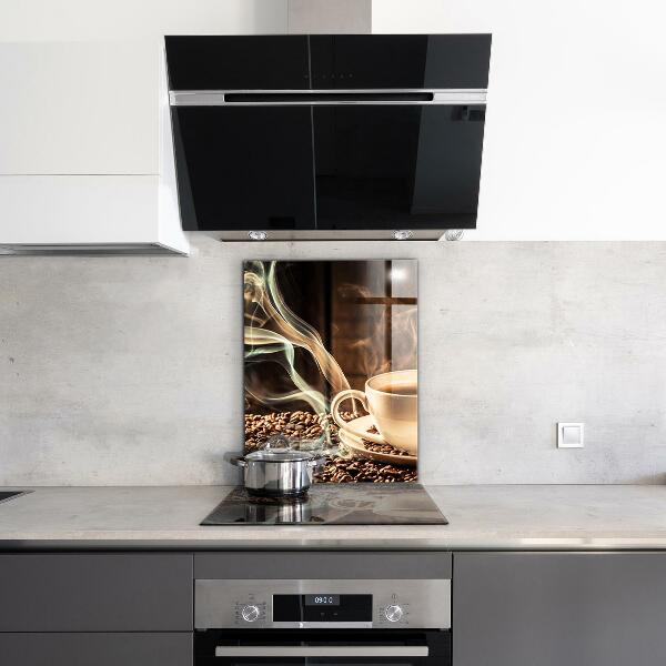 Lacobel do kuchni Filiżanka z aromatyczną Kawą