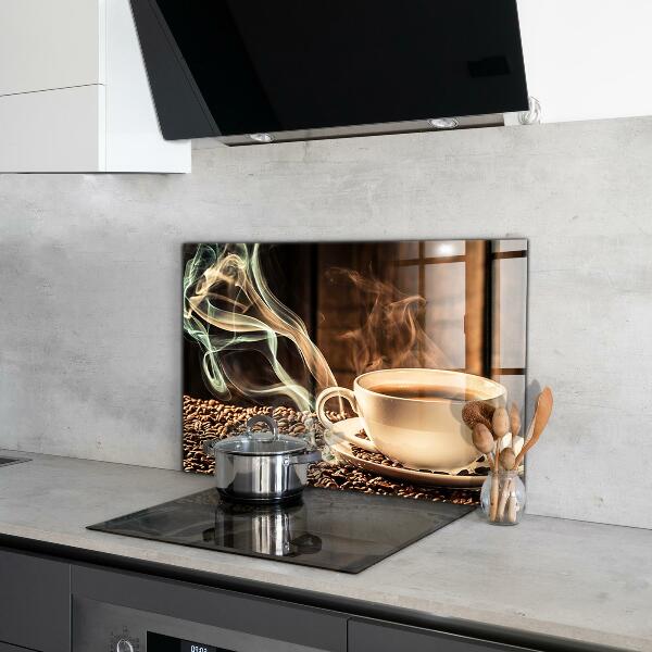 Lacobel do kuchni Filiżanka z aromatyczną Kawą