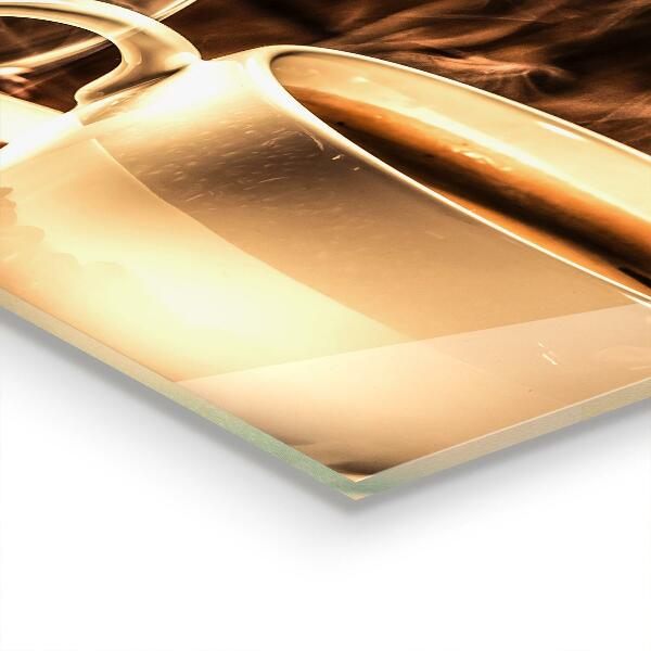 Lacobel do kuchni Filiżanka z aromatyczną Kawą