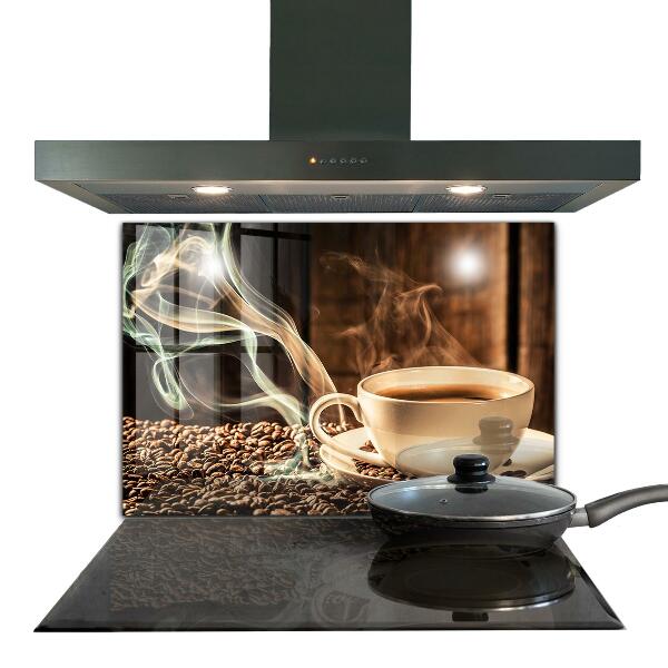 Lacobel do kuchni Filiżanka z aromatyczną Kawą