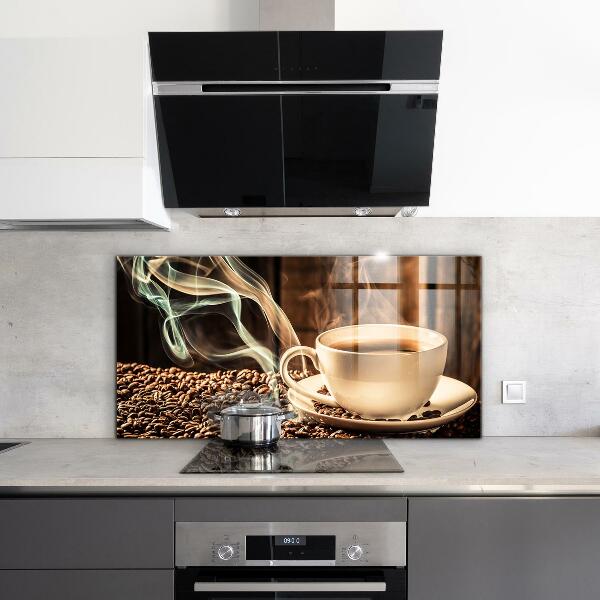 Lacobel do kuchni Filiżanka z aromatyczną Kawą