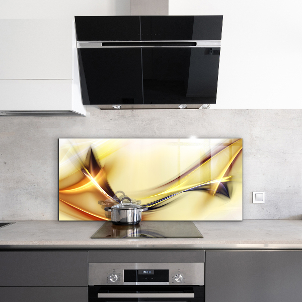 Panel szklany do kuchni Fala Energii Abstrakcja