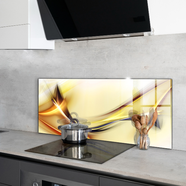 Panel szklany do kuchni Fala Energii Abstrakcja