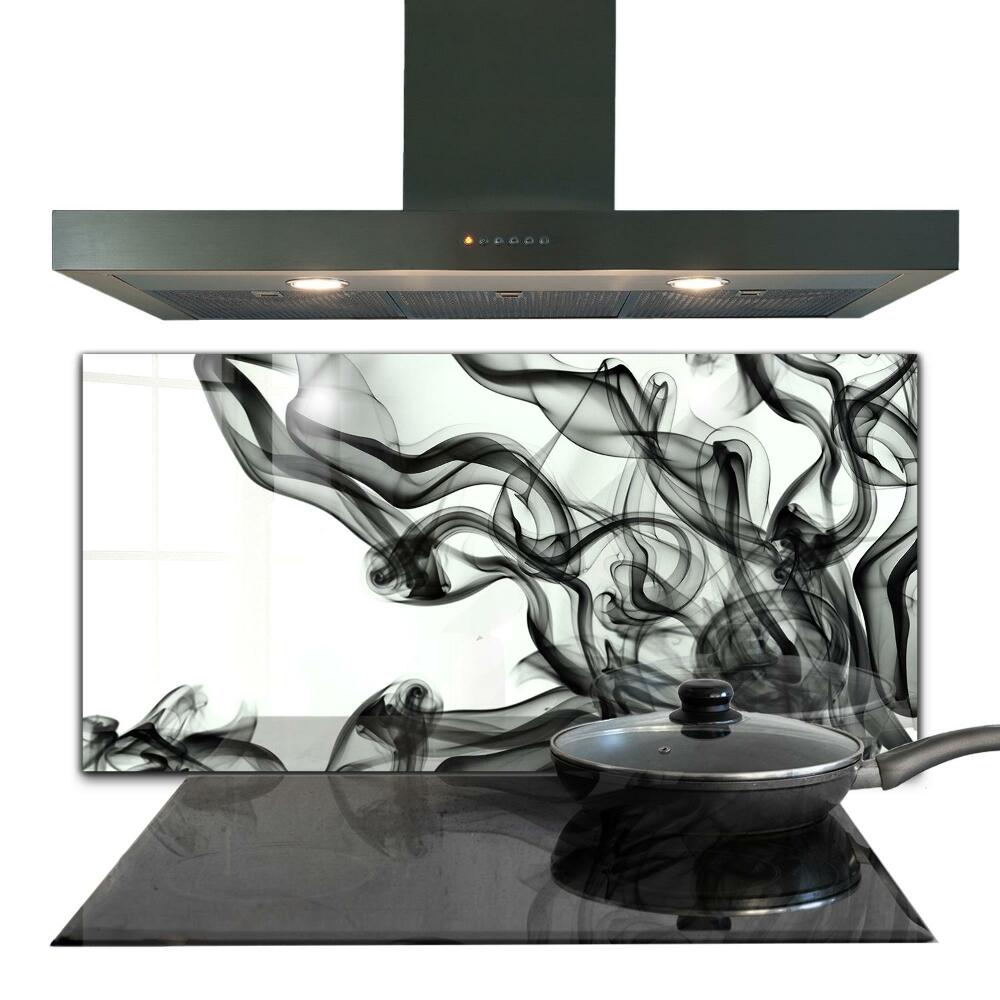 Panel szklany do kuchni Wstęgi Dymu Abstrakcja