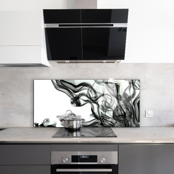 Panel szklany do kuchni Wstęgi Dymu Abstrakcja