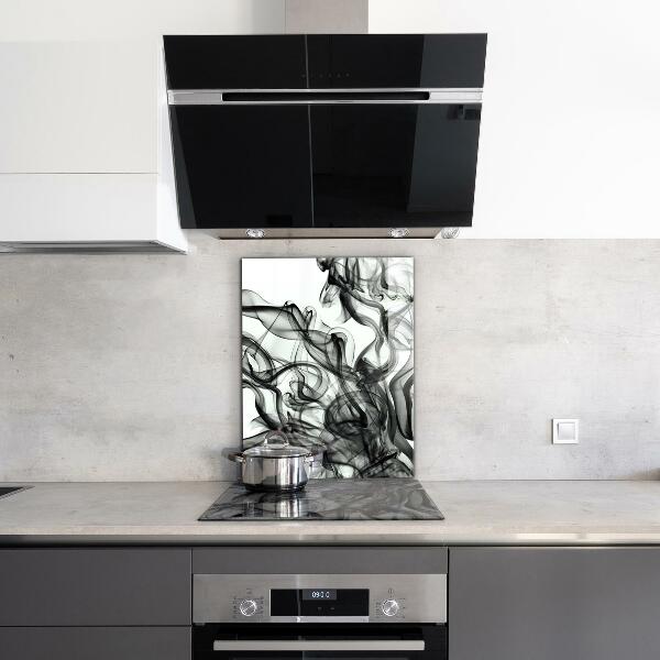 Panel szklany do kuchni Wstęgi Dymu Abstrakcja