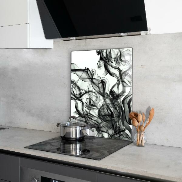 Panel szklany do kuchni Wstęgi Dymu Abstrakcja