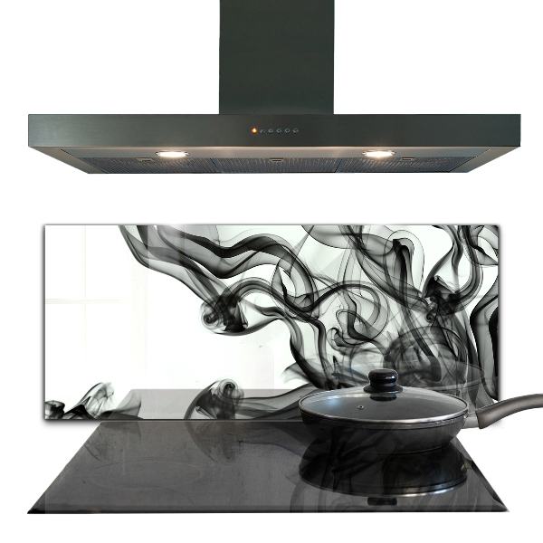 Panel szklany do kuchni Wstęgi Dymu Abstrakcja