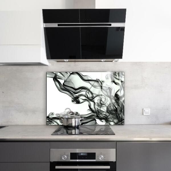 Panel szklany do kuchni Wstęgi Dymu Abstrakcja