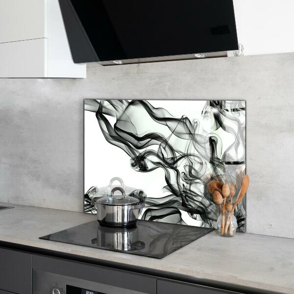 Panel szklany do kuchni Wstęgi Dymu Abstrakcja