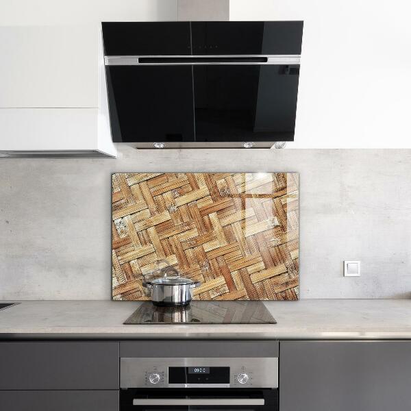 Lacobel do kuchni Pleciony Bambus Rattan Azja