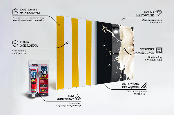 Szkło na ścianę do kuchni Abstrakcyjny Biały Kwiat