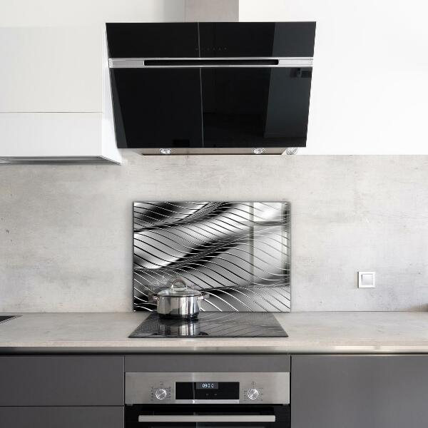 Panel szklany do kuchni Metalowe Fale Abstrakcja