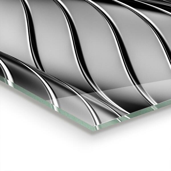 Panel szklany do kuchni Metalowe Fale Abstrakcja