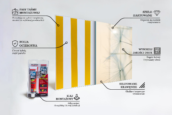 Szkło na ścianę do kuchni Piękny Delikatny Dmuchawiec