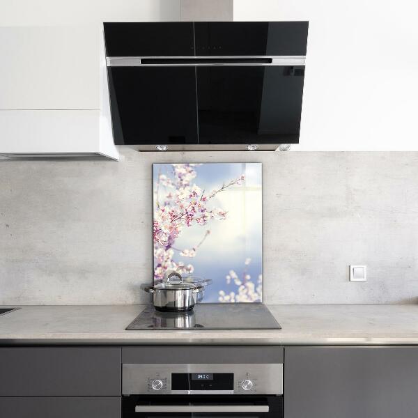 Szkło na ścianę do kuchni Delikatne Różowe Kwiaty