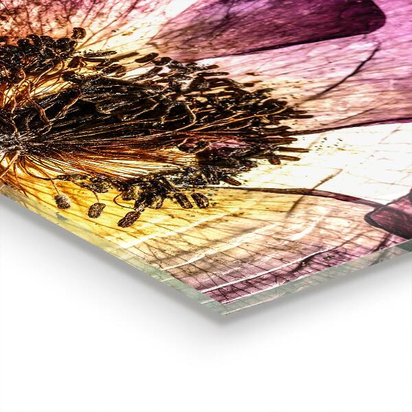 Szkło na ścianę do kuchni Delikatne Kwiaty Detale